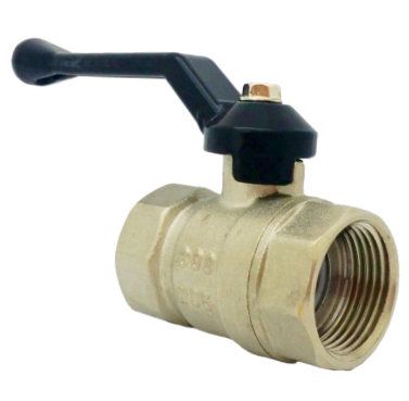 Brass threaded ball valve with aluminium lever handle