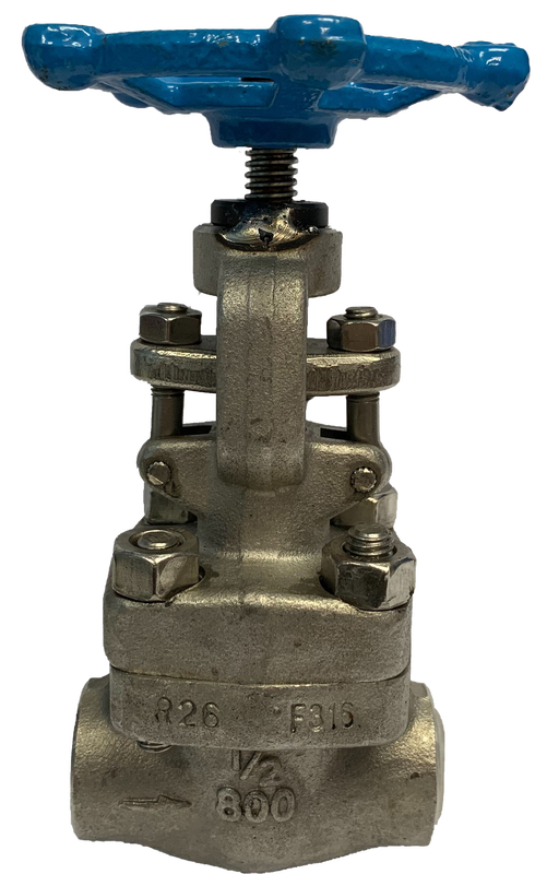 Threaded SS316 globe valve rated 800 PSI, NPT